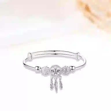 迎百宝 梦游仙境新中式国潮高级感梦幻甜美捕梦网 灵动优雅氛围感双层叠戴 合金 手镯 女款