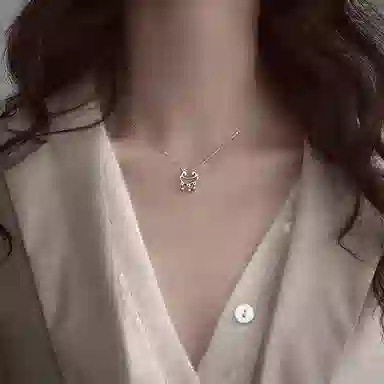 祥云平安锁 迎百宝 新中式国潮风高级感流苏灵动氛围感仙气镂空转运吉祥如意好运可调节锁骨链 告白示爱 合金 项链 男女同款情侣款