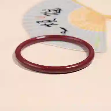 迎百宝 “朱”事长虹  新中式再造辰砂朱砂手镯 百搭高级感显白圆条叮当镯 再造辰砂朱砂 手镯 女款
