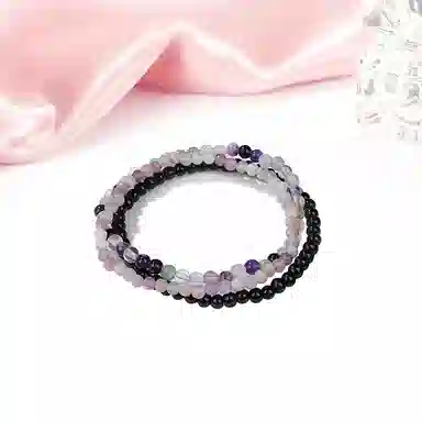 迎百宝 叠戴新中式设计感不对称拼接 火山石 手串 男女同款情侣款