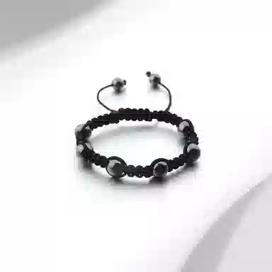 迎百宝 转运珠 万事顺遂学业事业上岸  时尚潮流气质百搭 简约显白高级 黑胆石 手链 男女同款情侣款