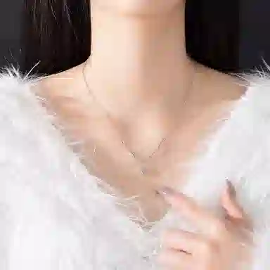迎百宝 细水长流 小众设计高级感缪斯女神气质水滴合金锁骨链 浪漫优雅流线形知性温柔甜蜜饰爱通勤百搭修饰颈部线条项链 女款