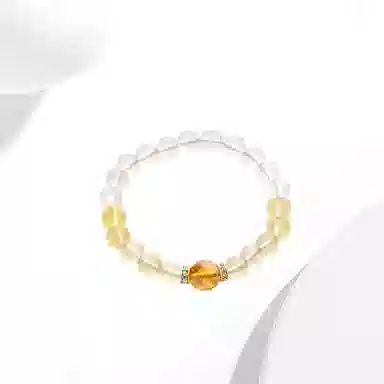 迎百宝 招财小霸王 好运 新中式国风吸金暴富清透高级感转运珠天然 白水晶 手串 男女同款情侣款