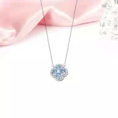 迎百宝 唯美梦境 幸运四叶草 小众设计高级感 合金 项链 男女同款情侣款