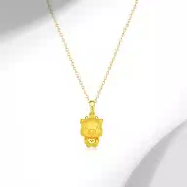迎百宝 十二生肖守护 蛇年本命年转运高级感灵动可爱可调节锁骨链 气质百搭闺蜜 合金 项链 男女同款情侣款