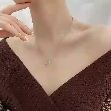 迎百宝 玫瑰花 小众设计温柔气质甜美清新高级感锆石可调节锁骨链 闺蜜同款百搭时尚感 项链手链一套约会告白甜蜜饰爱纪念礼 女款