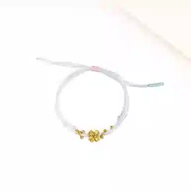 迎百宝 幸运四叶草 好运常在轻奢高级感新中式彩虹马卡龙色转运珠转运五彩绳编织 合金 手链 男女同款情侣款