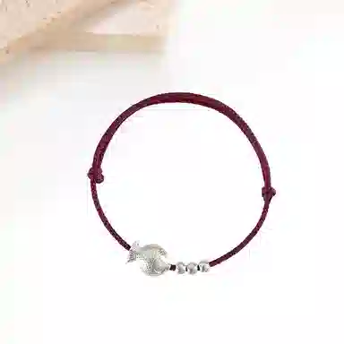 迎百宝 锦鲤上岸 好运新中式国潮风年年有余本命年转运小红绳编织精致优雅转运珠气质百搭 合金 手链 男女同款情侣款