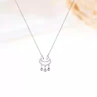 祥云平安锁 迎百宝 新中式国潮风高级感流苏灵动氛围感仙气镂空转运吉祥如意好运可调节锁骨链 告白示爱 合金 项链 男女同款情侣款