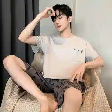 好福份 柔软时尚简约家居服睡衣套装 男款