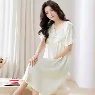好福份 带胸垫透气可爱家居服睡裙 女款