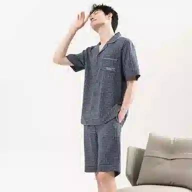 好福份 时尚舒适透气家居服睡衣套装 男款