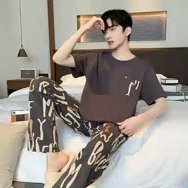 好福份 时尚亲肤简约家居服睡衣套装 男款