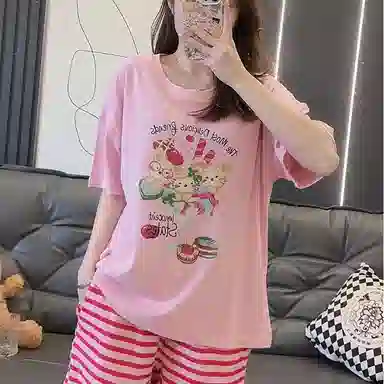 好福份 时尚简约透气家居服睡衣套装 女款