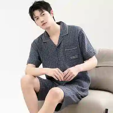 好福份 时尚舒适透气家居服睡衣套装 男款