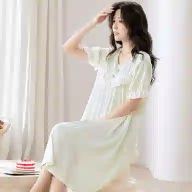 好福份 带胸垫透气可爱家居服睡裙 女款