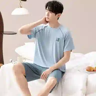 好福份 夏季情侣时尚柔软家居服睡衣套装 男女同款