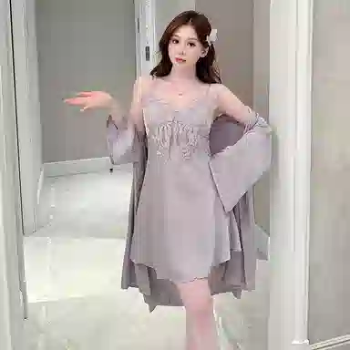 好福份 带胸垫夏季女清新家居服睡衣套装 女款