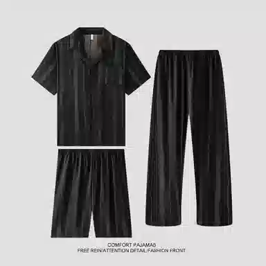 好福份 柔软时尚复古花纹睡衣套装 男款