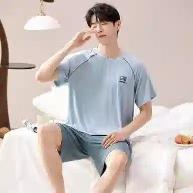 好福份 夏季情侣时尚柔软家居服睡衣套装 男女同款