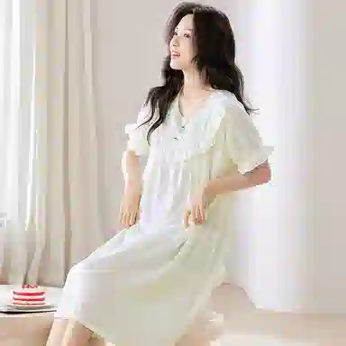 好福份 带胸垫透气可爱家居服睡裙 女款