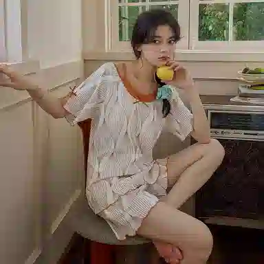 好福份 带胸垫可爱柔软家居服睡衣套装 女款