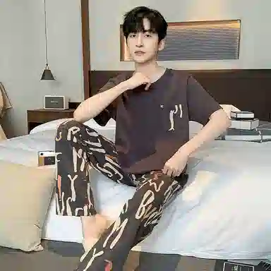 好福份 时尚亲肤简约家居服睡衣套装 男款