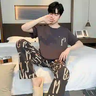 好福份 时尚亲肤简约家居服睡衣套装 男款