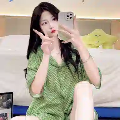 好福份 带胸垫透气简约家居服睡衣套装 女款