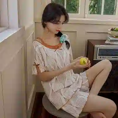 好福份 带胸垫可爱柔软家居服睡衣套装 女款