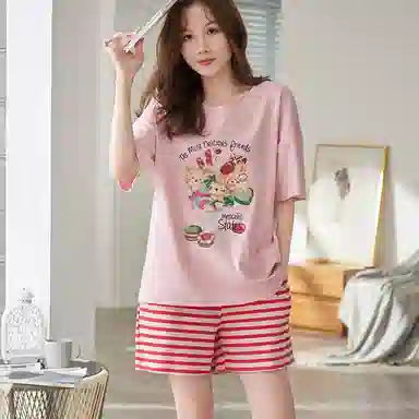 好福份 时尚简约透气家居服睡衣套装 女款