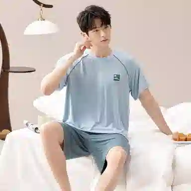 好福份 夏季情侣时尚柔软家居服睡衣套装 男女同款