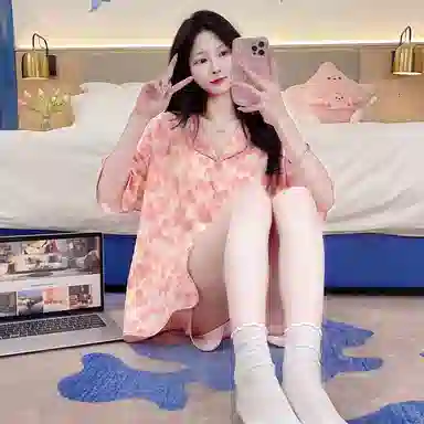 好福份 带胸垫简约优雅家居服睡衣套装 女款