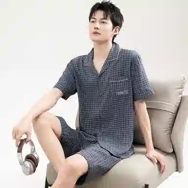 好福份 时尚舒适透气家居服睡衣套装 男款