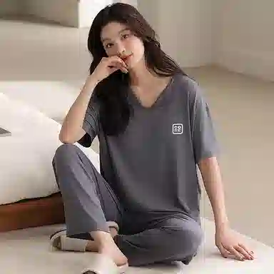 好福份 带胸垫时尚透气夏季睡衣套装 女款