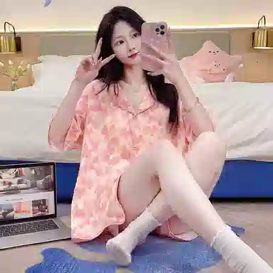 好福份 带胸垫简约优雅家居服睡衣套装 女款