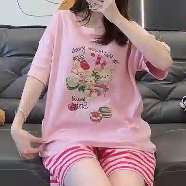 好福份 时尚简约透气家居服睡衣套装 女款