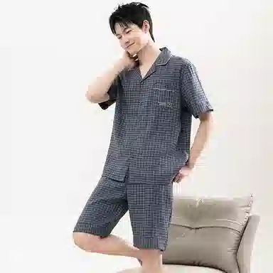 好福份 时尚舒适透气家居服睡衣套装 男款