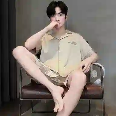 好福份 亲肤时尚简约家居服睡衣套装 男款