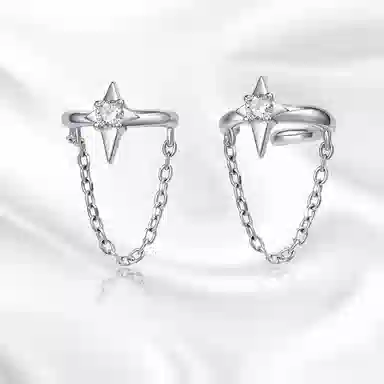 Love Garden Shining Star Series S925 Silver Ear Cuff