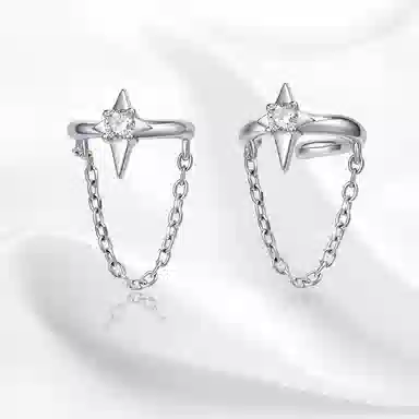 Love Garden Shining Star Series S925 Silver Ear Cuff