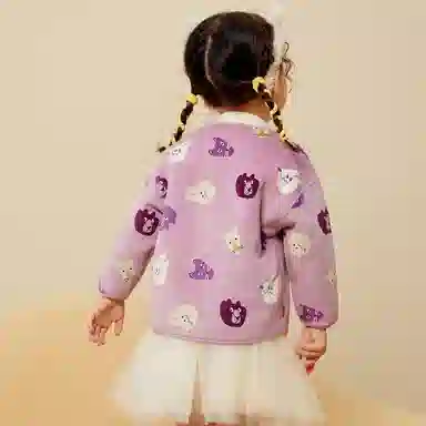 中小童迷你巴拉巴拉【猫绒绒】男童女童便服宝宝双面穿毛绒儿童外套潮