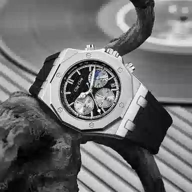 Clip Clop Mechanical Multifunction Sport Watch Black Dial