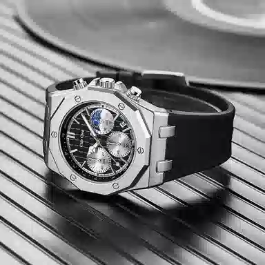 Clip Clop Mechanical Multifunction Sport Watch Black Dial