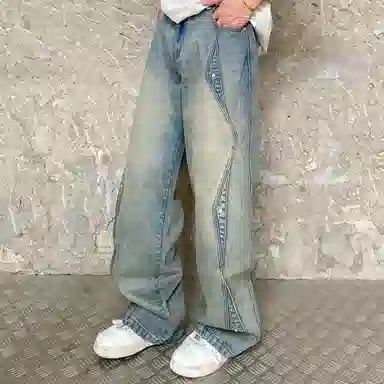 404MOB GANG Vintage Washed Denim Jeans