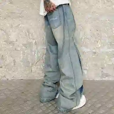 404MOB GANG Vintage Washed Denim Jeans