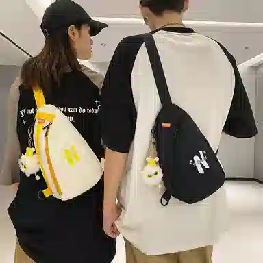 小清新学院初中高中多功能耐磨防水风百搭高质量 尼龙 胸包单肩包 男女同款情侣款 多色