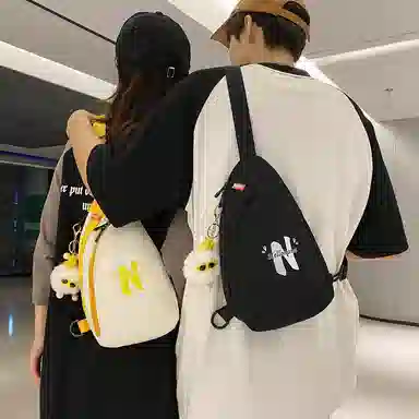 小清新学院初中高中多功能耐磨防水风百搭高质量 尼龙 胸包单肩包 男女同款情侣款 多色