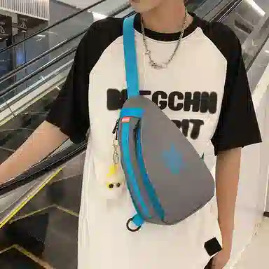 小清新学院初中高中多功能耐磨防水风百搭高质量 尼龙 胸包单肩包 男女同款情侣款 多色