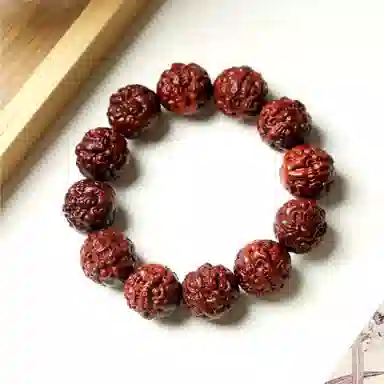 檀欣 有钱发 新中式复古招财纳福加倍聚财吞金兽貔貅文玩佛珠转运珠财运福运走上坡#好运国潮手饰礼盒装 血檀 木作手串 男女同款情侣款